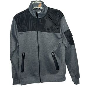 DKNY Black/Grey Zip Up Jacket. Size Medium.